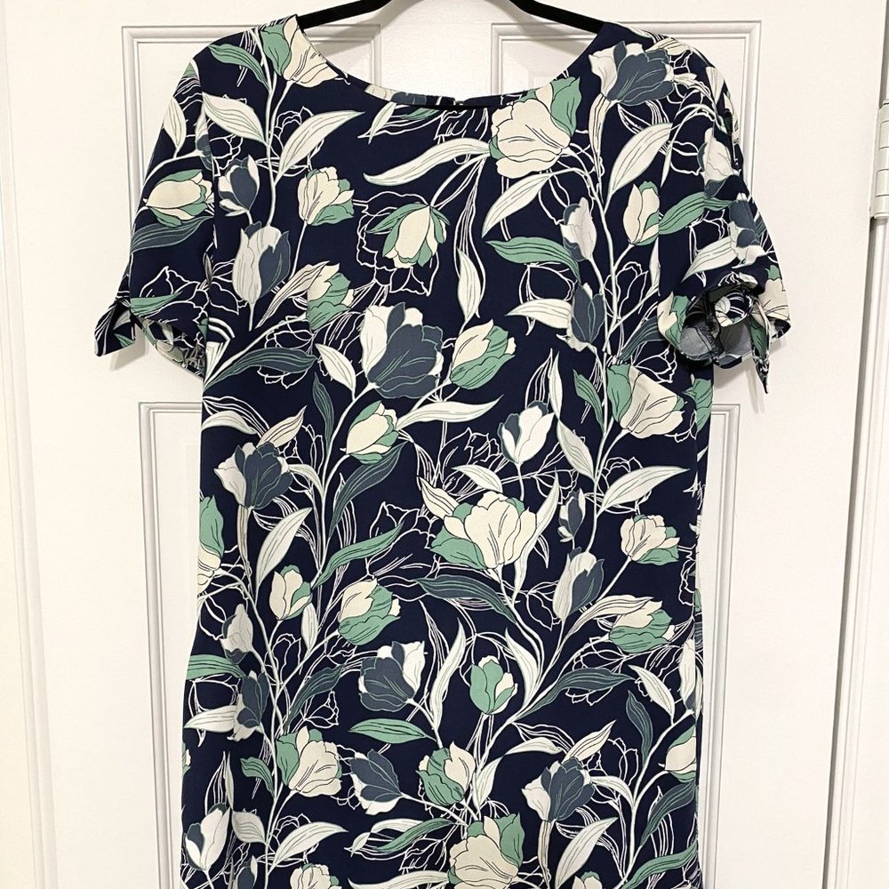 Banana Republic Printed Floral Dress Size Medium